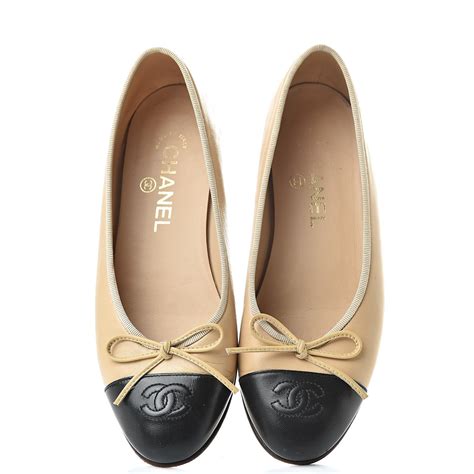 ballerine chanel beige et noire|ballerina chanel modèle.